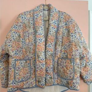 Floral Patchwork Puffer Jacket